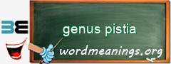 WordMeaning blackboard for genus pistia